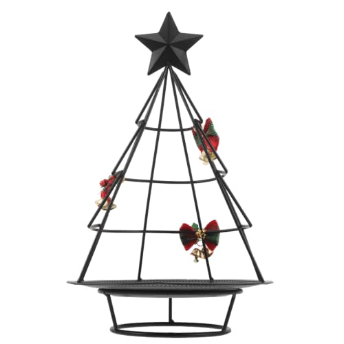Bandeja de hierro con forma de árbol de Navidad Zerodeko para servir dulces 2
