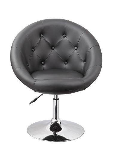 Sessel in Schwarz höhenverstellbar Kunstleder Clubsessel Coctailsessel Lounge Sessel Duhome 0331 Cover