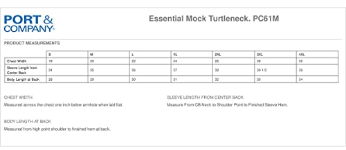 Port & Company Men's Mock Turtleneck - X-Large - Athletic Heather2
