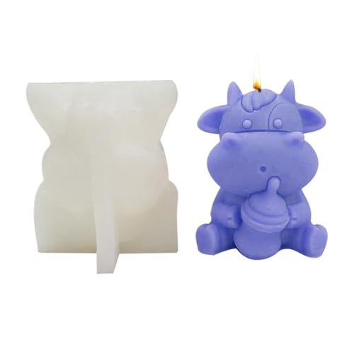 Molde 3D para velas de figura, decoração de casa de silicone 3D | molde para animais | para sabão chocolate decoração casa festas aniversários escritórios escola apartamento