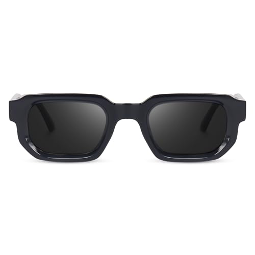 Image of Peter Jones Black Unisex Broad Frame Square UV /UB Protected Sunglasses (3887B)