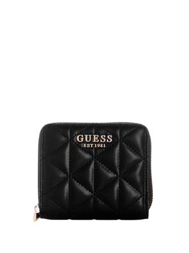 Porte-monnaie GUESS Paisleigh SLG petit format zippé noir pour femme