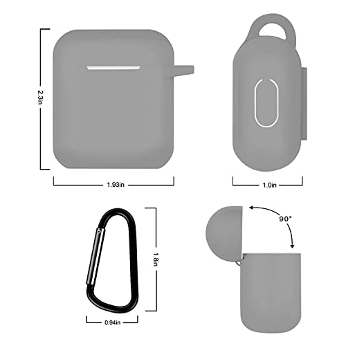Image of CARE CASE Compatible for Boat Airdopes 131 | 138 Protective Silicone Case Cover Dust-Proof Shockproof Case Cover with Hook (Cover Only) (Grey)