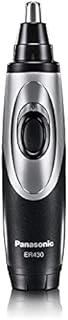 Panasonic Ear and Nose Hair Trimmer for Men with Vacuum Cleaning System, Dual-Edge Blades for Efficient Cutting, Wet/Dry, Battery Operated – ER430K (Black)