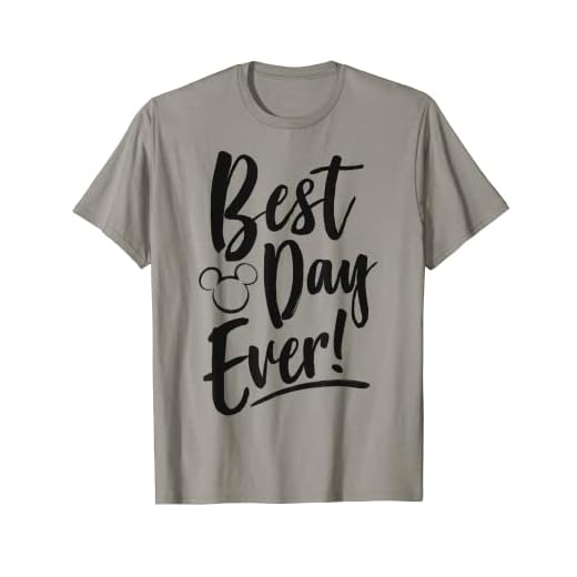 Disney Mickey And Friends Best Day Ever Text Short Sleeve T-Shirt