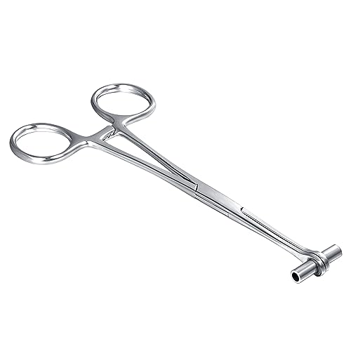 DJCIW Septum Piercing Clamps 6 Piercing Pliers Surgical Stainless Steel Piercing Tools for Nose Septum Ear Cartilage Industrial Piericng Tube Forceps Pliers