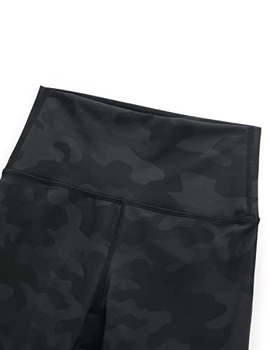 Crz Yoga Ulti-Dry Workout Leggings For Women 25'' - High Waisted Yoga Pants 7/8 Athletic Running Fitness Gym Tights Dark Grey Camouflage Small #TOP3
