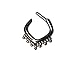1pc Beaded Trim Septum Clicker 316L Surgical Steel 14g or 16g Nose Ring