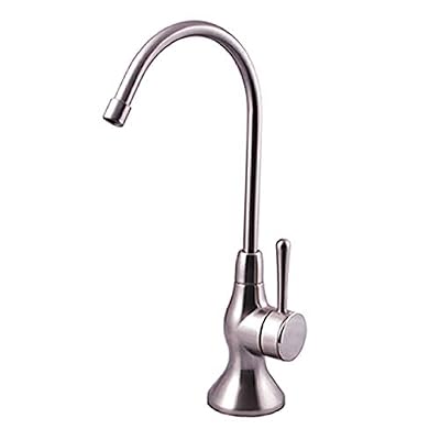 Watts Premier Top Mount Twist Air Gap Faucet with 3/8" Supply Tubing Connection for RO Reverse Osmosis Water Filtration Systems, Variable Flow Lever, Monitored Timer System, Brushed Nickel