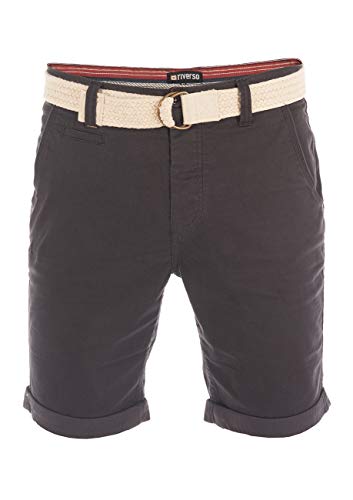 Riverso RIVHenry : Le Short Chino Pour Homme En Coton élastique - Confort Et Style Avec Ceinture Intégrée, Tailles W30 à W42