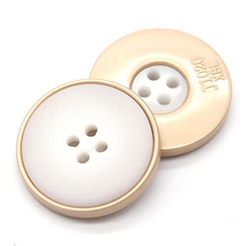 Snger Botones de Abrigo de Metal Dorado Perlado para Mujer para Ropa, Botones Decorativos Grandes Vintage, Accesorios de Costura, 6 uds Cover