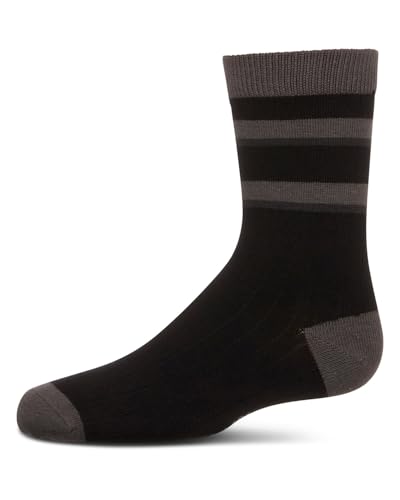 MeMoi Boys Tonal Stripe Cotton Rich Crew Sock - Main Image