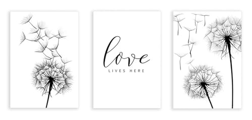 Affiche minimaliste pissenlit pour salon cadre scandinave deco