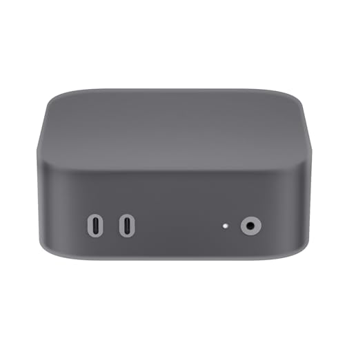 LEFXMOPHY for Apple 2024 Mac mini M4 Case, Mac mini M4 Pro Cover Silicone Protective Sleeve - Black