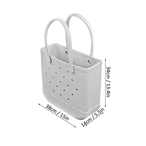 Bolsas de praia de borracha para mulheres, sacola lavável de grandes dimensões, bolsas de viagem por