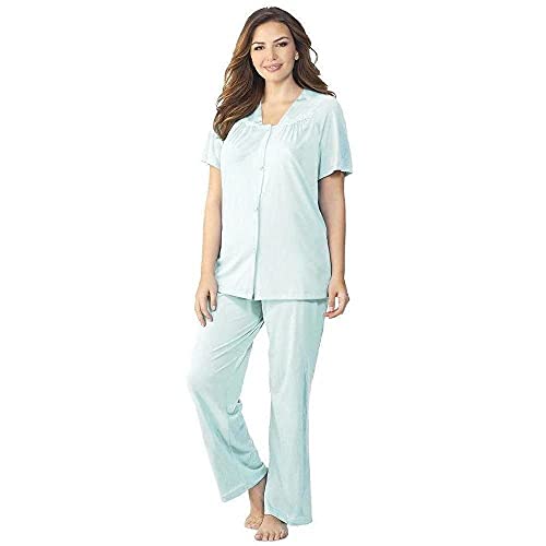 Exquisite Form Women's Coloratura Sleepwear Short Sleeve Pajama Set 90107, Victory Violet, Medium
