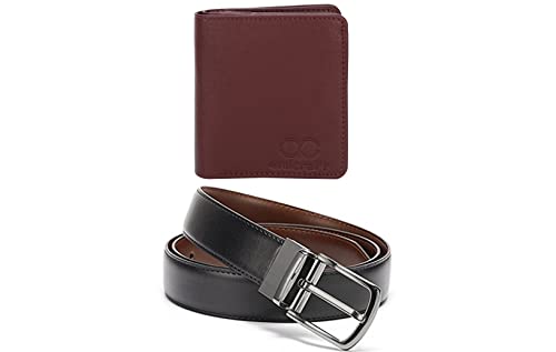 Image of Amicraft Men's Combo Pack of PU Leather Wallet & Belt Gift set # Free Size Length upto 46 inch