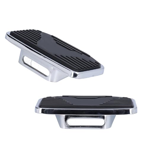Aramox estribos traseros para motocicleta, reposapiés para ATV, estriberas traseras para pasajero, para plataforma de motocicleta, kit de pedales, acero de metal pesado + ajuste de goma para VTX1300 V