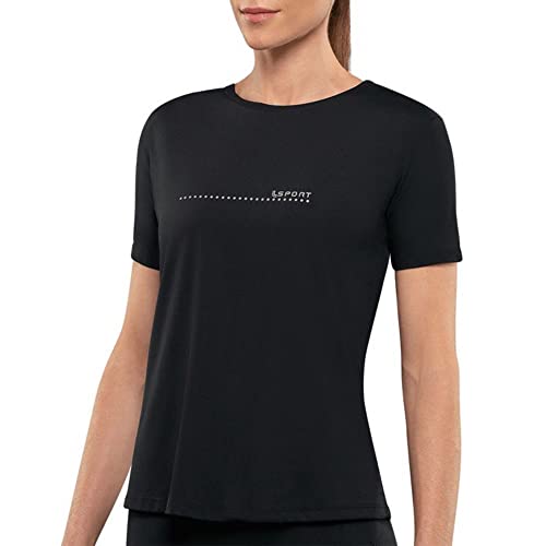 Lupo Camiseta, Blusa Feminino, Preta (Black), G
