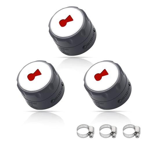 HLTIT 91538 Grill Lighted Control Knobs for Weber Summit 400/600 (2012+) E-470/670 S-460/470/660/670 Outdoor Grill Replacement Parts Easy Install & Durable (3Pack)