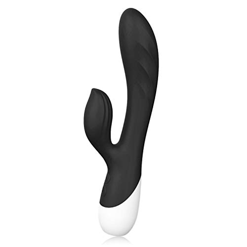 FIDECH Massaggiatore in Silicone con 10 Frequenze Nero