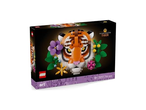 LEGO Art The Fauna Collection – Tiger, Housewarming Gift for a New Home 31217 Building Blocks for 18+ Gift