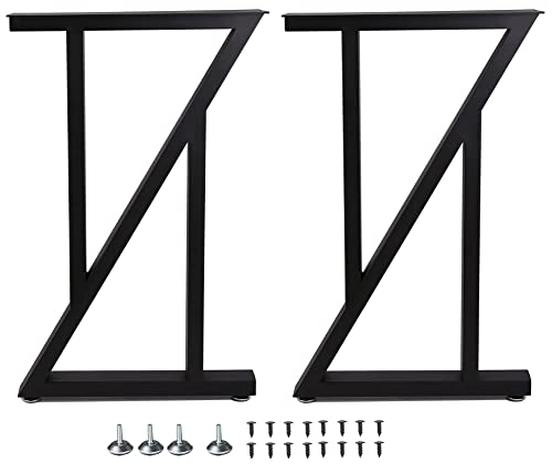 Haocute Furniture Legs Table Legs,Stable And Study Diy Dining Tabel Legs Furniture Legs Desk Legs Rustic Decory Square Tube Industrial Table Legs … (H28''Xw18'', Z) #TOP1