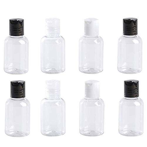Preisvergleich Produktbild Lotionspender 50ml Transparente Kosmetikflascher Plastikflaschen zum Befüllen Leere Plastik Fläschchen Kunststoffflaschen Reise Flaschen Set für Kosmetik Shampoo Lotion Camping Reisen Zubehör 8 Stück