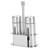 Conjunto de Potes de Recipiente de Tempero de Aço Inoxidável Com Rack de Especiarias para Suprimentos de Cozinha, Equipamento de Sala de Jantar