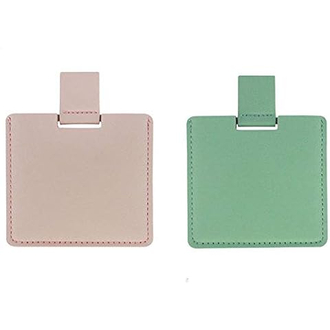 Compact foldable travel mirror Compact Mirror Magnifying Pocket Mirror Small Travel Folding Mirror for Handbag Square Compact Mirror Double Sided Makeup Pocke Compact Makeup Mirror(2 pieces) Cover
