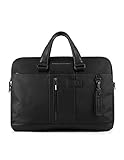 Materiale: vera pelle PIQUADRO Double handle Business Bag Brief 15.6