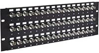 Gruber BNC Feedthru Panel, Loaded, 48 Port, 3U, 75-ohm
