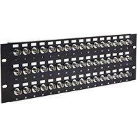 Gruber BNC Feedthru Panel, Loaded, 48 Port, 3U, 75-ohm