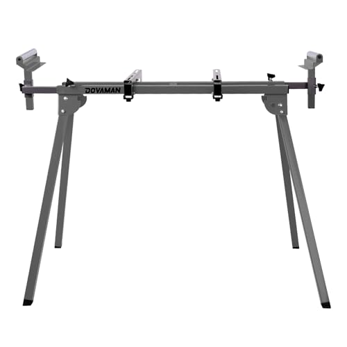 DOVAMAN Supporto Troncatrice, Facile Installazione e Ripiegamento in 3 Fasi, Design Leggero 10 kg, Capacità 150 kg, Guida Max 198 cm, Compatibile con DMS01A e la Maggior Parte Troncatrice - MS01A