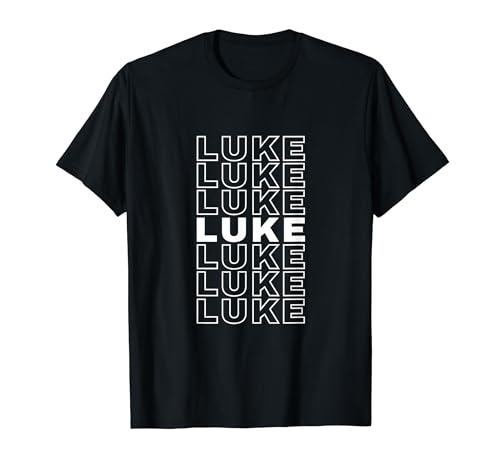 I Love Luke Patrón Retro Personalizado Nombre Camiseta