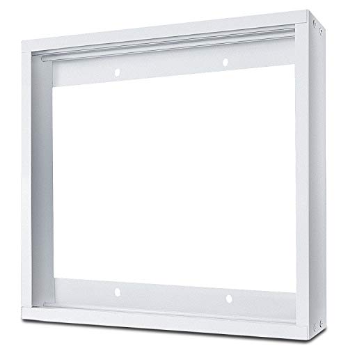 LEDMO 2X2FT Ceiling Frame Kit Aluminium Surface Mounting Bracket Kit for LED Panel Light, Drop Ceiling Light, Edge-Lit Light (White Drywall Flange Kit)