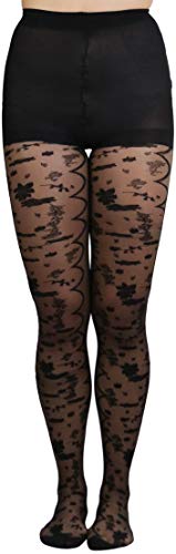Image of ToBeInStyle Women's Elegant Floral Lace Inspired Spandex Net Full Length Tights