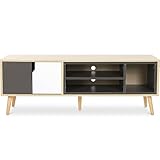 Gris Iconik Interior Scandinavian Style Meuble TV en Bois - Design Scandinave - Bjorn Gris