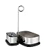 Produktbild Alessi VS07 2 Bibo Set mit Tee- und Kaffeeaccessoires, bestehend aus: Zuckerdose und Mehrzweckbehälter. Melamin und 18/10 Edelstahl, 19,00 x 17,50 x 23,00 cm, Stahl