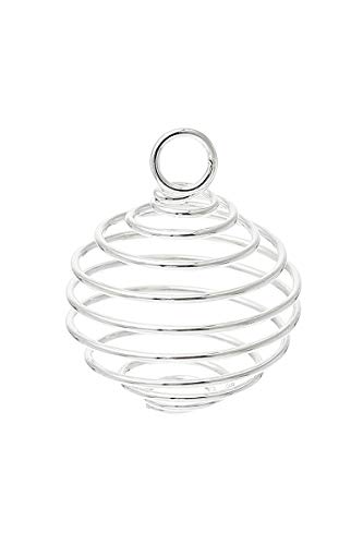 Housweety 40 Pcs Silver Plated Bead Cages Pendants Findings 20X25Mm #TOP3