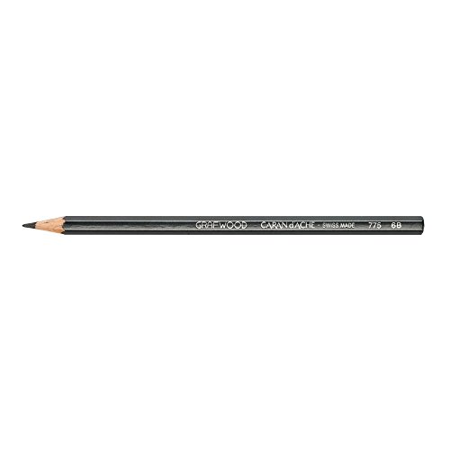 Lápiz de grafito Caran d'Ache Grafwood 6B miniatura 1