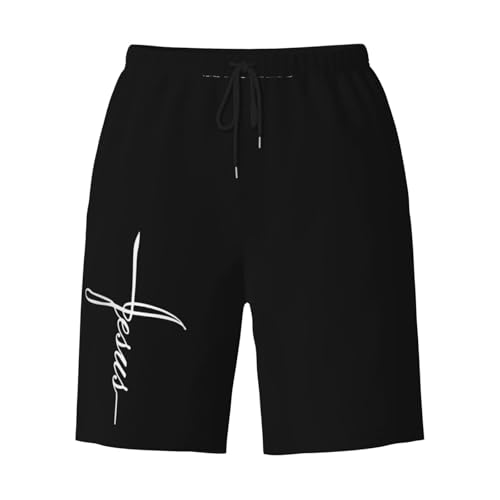 Jesus Christian Cross Mens Swim Trunks Quick Dry Board Shorts 7" - Hawaii Beach Swimwear4