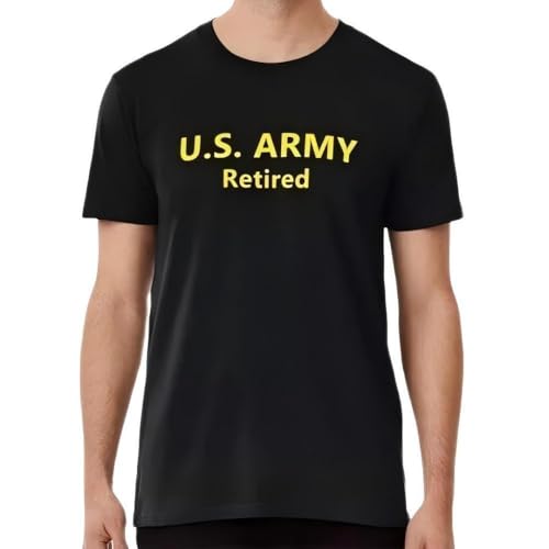 HBNfrd888 Us Army Retired Size S to 3XL T-Shirt Black L