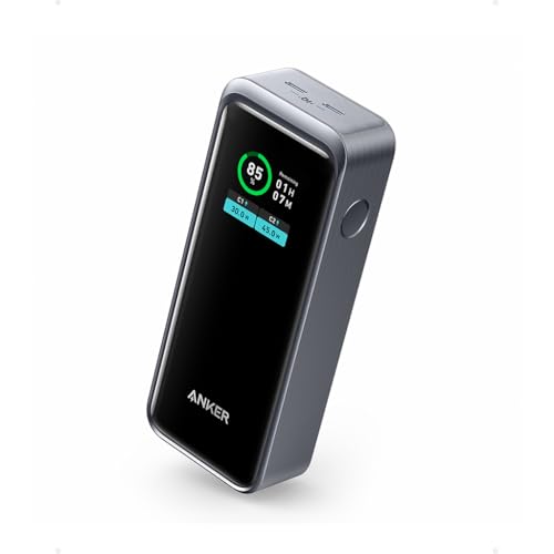 Anker Prime Power Bank, 12,000mAh 2-Port Portable Charger with 130W Output, Smart Digital Display, Compatible with iPhone 14/13 Series, Samsung, MacBook, Dell, and More by Anker - Used condition - US$50.28