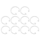 QUARKZMAN 10 Stück 42mm Innen-Sicherungsring Sprengring 304 Edelstahl Innen-Sprengring C-Ringe GB893 Für Nutenwellen Bolzen Silberfarben