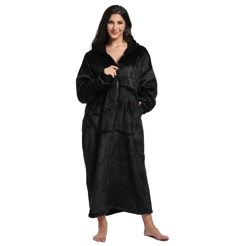 FUSSEDA Übergroße Tragbare Decke Sweatshirt, Super Dicke Warme...