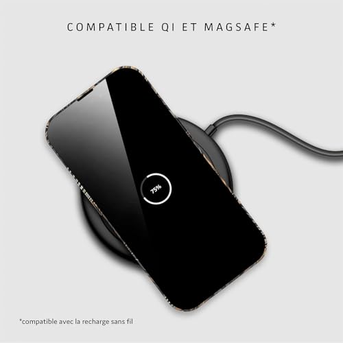 Coque fleurs iPhone 16 Or Noir housse tendance pour le quotidien et les sorties - 6