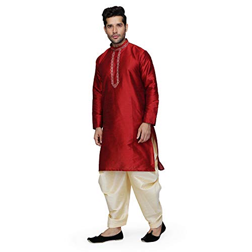 Kurta Salwar para hombre conjunto de ropa tradicional de seda 42 2