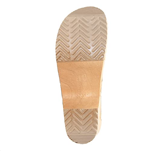 Image of Bjork Maja Wood Open Back Leather Clogs