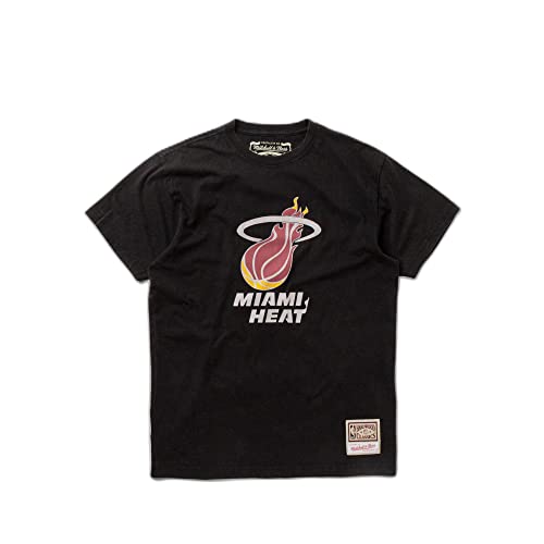 Mitchell & Ness NBA Team Logo Miami Heat T-Shirt Herren schwarz/rot, M
